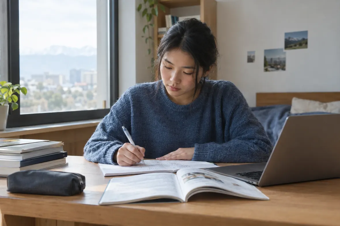 語学を学ぶ場面のイメージ