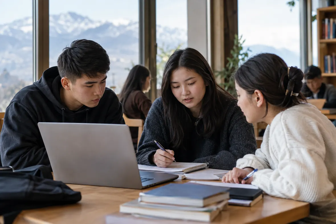 学びと交流の場面のイメージ